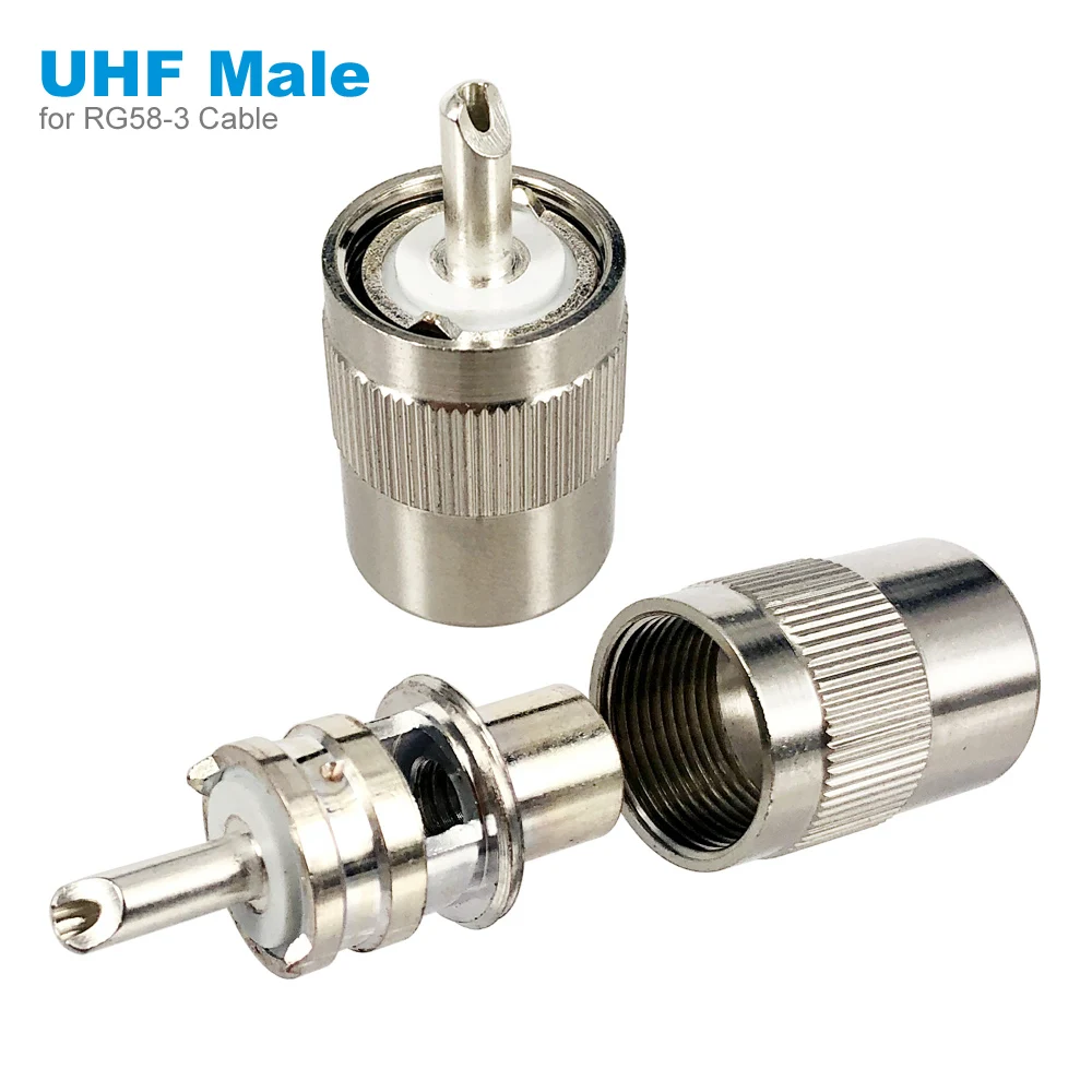 Fartalk UHF Male for RG58-3 Cable Car Radio RF Coaxial Adapter PL259 SO239 Connector Socket Solder Cup Brass Silver Plated
Fartalk UHF Male for RG58-3 Cable Car Radio RF Coaxial Adapter PL259 SO239 Connector Socket Solder Cup Brass Silver Plated