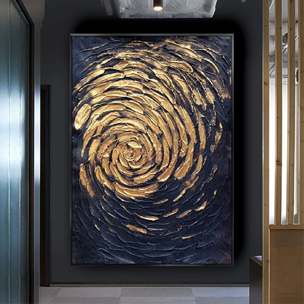 Golden Circle Thick Oil Texture Canvas Painting Abstract Scales Art Hand Painted Oil Paintings Decor Living Room Home Wall Trim
Golden Circle Thick Oil Texture Canvas Painting Abstract Scales Art Hand Painted Oil Paintings Decor Living Room Home Wall Trim
