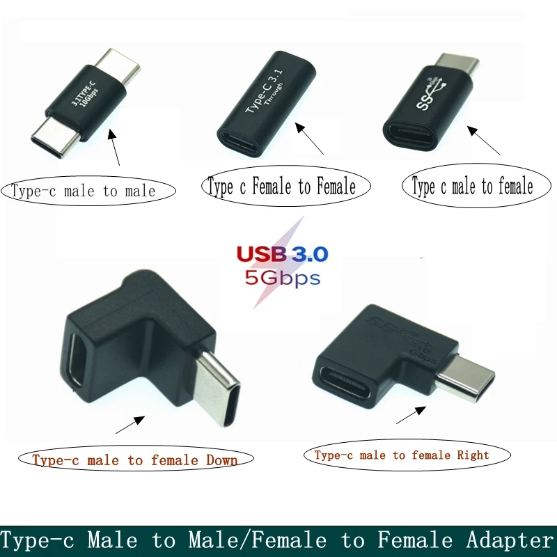 10Gbps 5Gbps Type C to USB 3.0 Adapter OTG USB- C to Type- C Male to Female Converter Charging Date adapter cable
10Gbps 5Gbps Type C to USB 3.0 Adapter OTG USB- C to Type- C Male to Female Converter Charging Date adapter cable