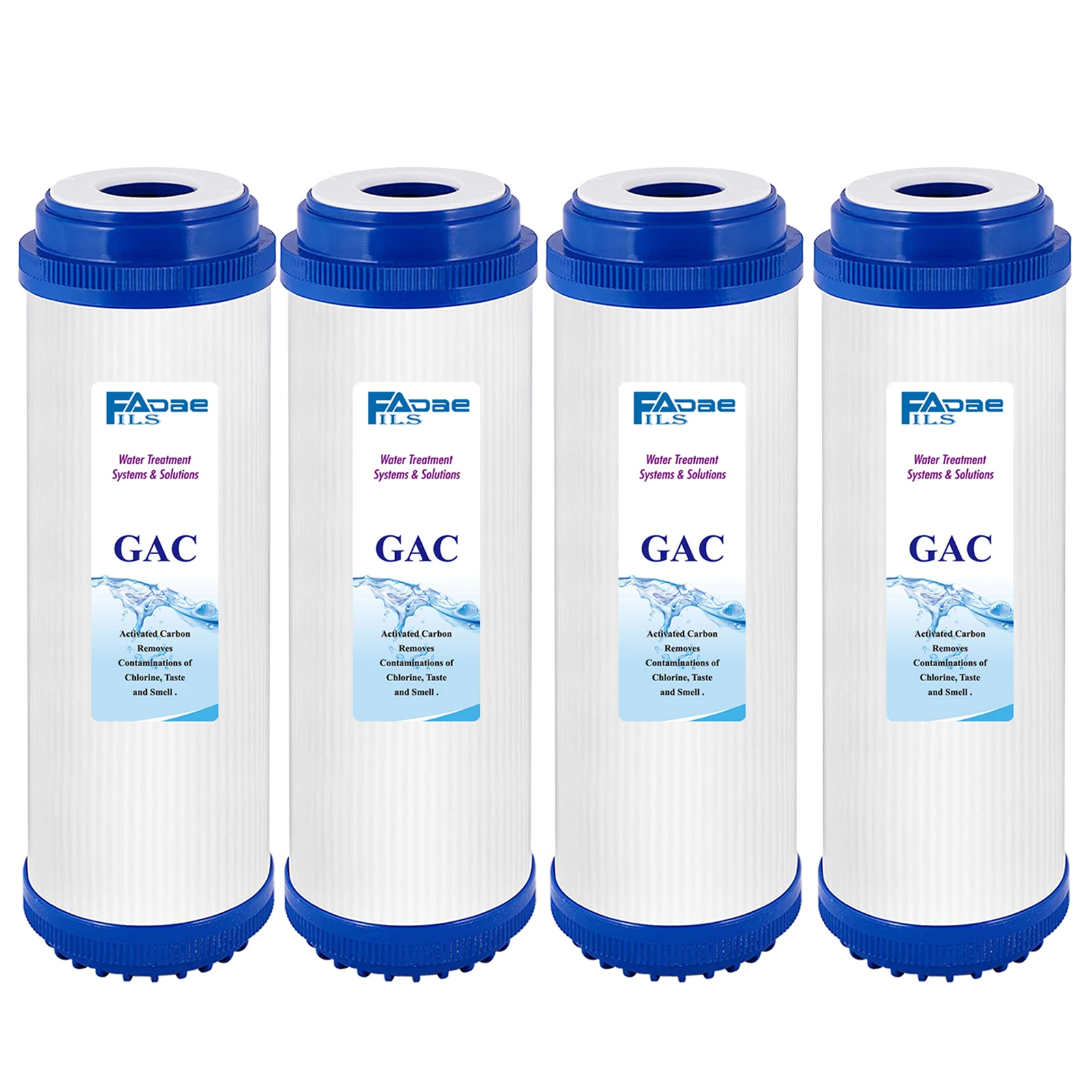 4 PACK of Water Purifier Pre-Filter 10"x2.5" Granular Activated Carbon Water Filter Cartridge(GAC)
4 PACK of Water Purifier Pre-Filter 10"x2.5" Granular Activated Carbon Water Filter Cartridge(GAC)