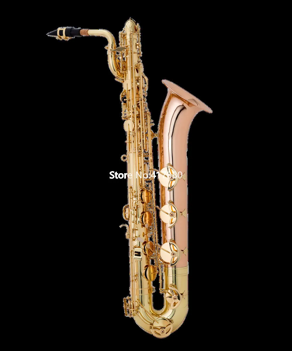 Hot Selling Baritone Saxophone E Flat Low A Gold Lacquer Rose Brass Bell Professional musical instrument With Case
Hot Selling Baritone Saxophone E Flat Low A Gold Lacquer Rose Brass Bell Professional musical instrument With Case