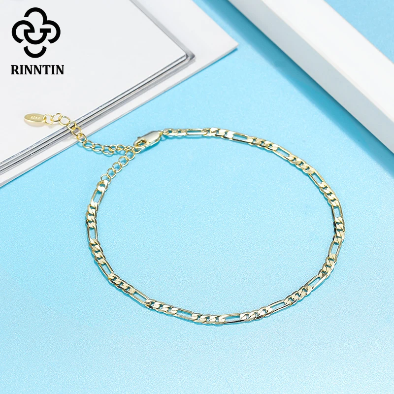 Rinntin настоящее серебро 925 пробы 14 К позолоченная цепочка Figaro для женщин и девочек, повседневная летняя цепочка для ног, ювелирные изделия SA07
Rinntin настоящее серебро 925 пробы 14 К позолоченная цепочка Figaro для женщин и девочек, повседневная летняя цепочка для ног, ювелирные изделия SA07