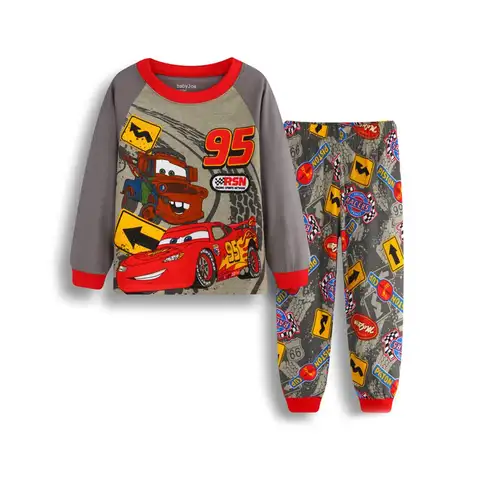 New 2026 Kids Pajamas Spring Autumn Baby Cars Sets Boys Girls Cartoon Cotton Animal Pyjamas Children Xmas Sleepwear Home Wear
