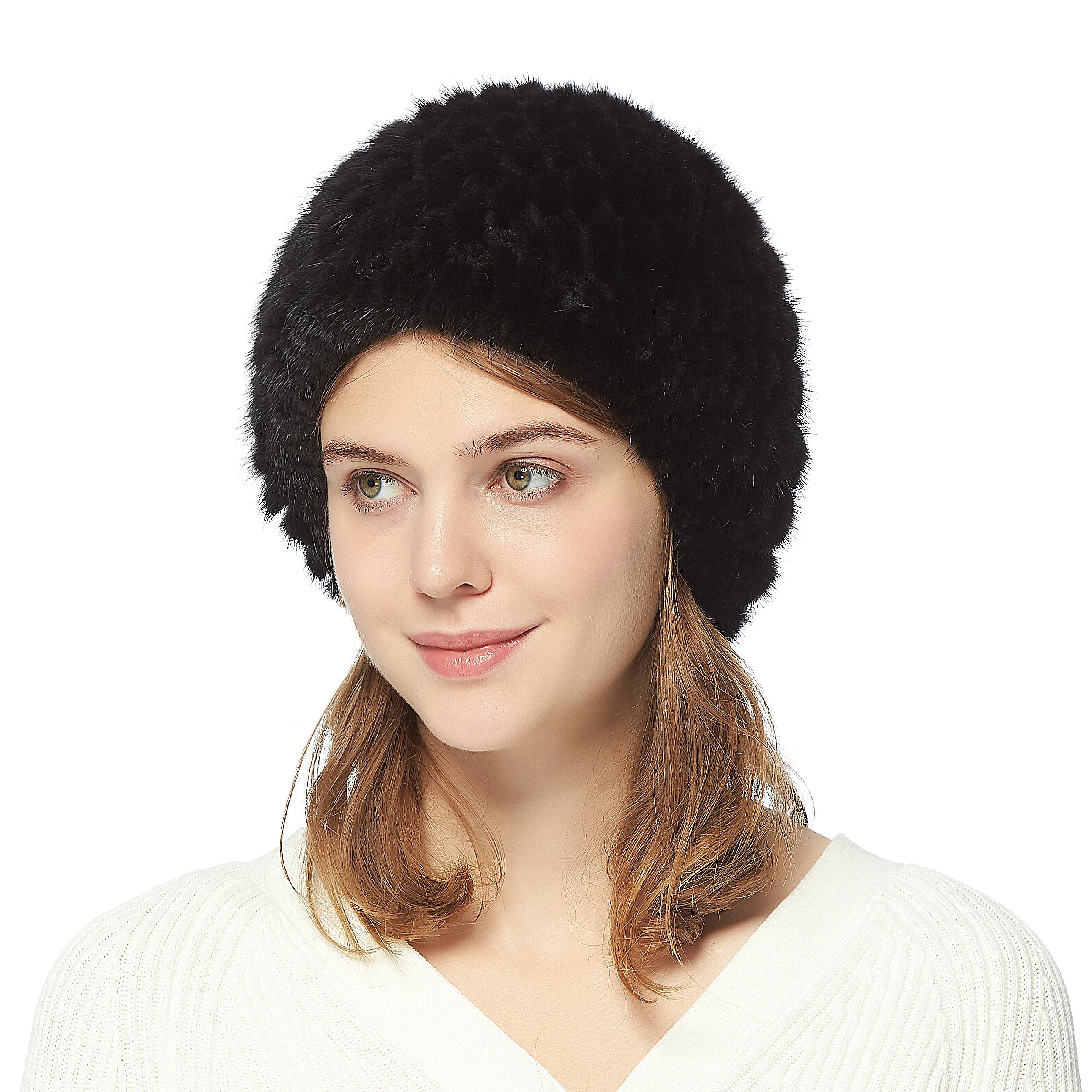 Women's Knitted Real Mink Fur Cap Women Fur Hat Winter Hat Headgear Ears Warmer Headdress Mink Women Hat Fur Story FS13603
Women's Knitted Real Mink Fur Cap Women Fur Hat Winter Hat Headgear Ears Warmer Headdress Mink Women Hat Fur Story FS13603