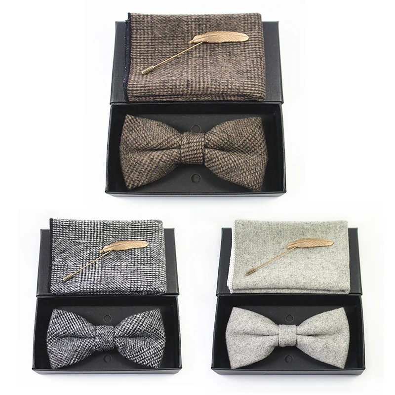 JEMYGINS Fashion Vintage Wool Bow Ties For Men Cravats Cashmere Self Bowtie Pocket Square & pin Set For Wedding Party Show Tie
JEMYGINS Fashion Vintage Wool Bow Ties For Men Cravats Cashmere Self Bowtie Pocket Square & pin Set For Wedding Party Show Tie