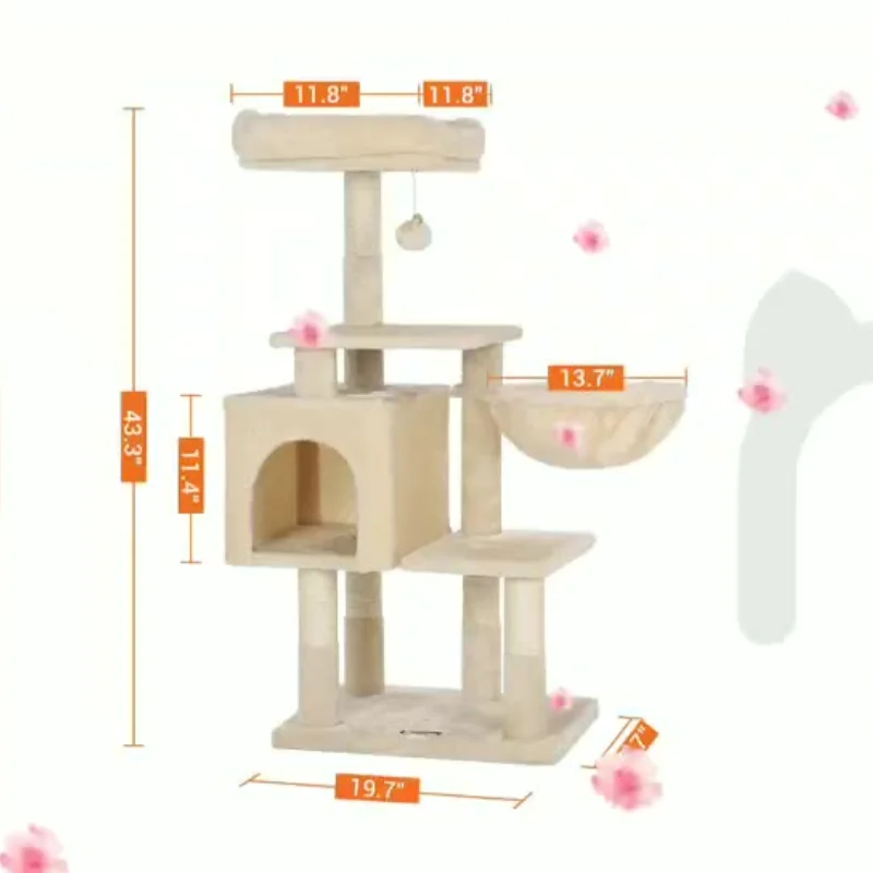 OEM Hot Sale Pet Products for Kitten 100 cm Tall Small Cat Scratcher Cat Activity Tree Stand
OEM Hot Sale Pet Products for Kitten 100 cm Tall Small Cat Scratcher Cat Activity Tree Stand