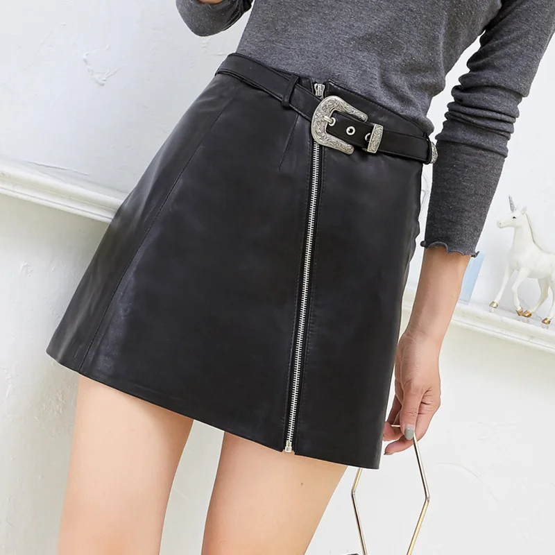Women Sexy Mini Length Real Sheepskin Leather Skirt Lady Loose Fit Sashes High Waist Zipper Punk Wrap Genuine Leather Skirts 4XL
Women Sexy Mini Length Real Sheepskin Leather Skirt Lady Loose Fit Sashes High Waist Zipper Punk Wrap Genuine Leather Skirts 4XL