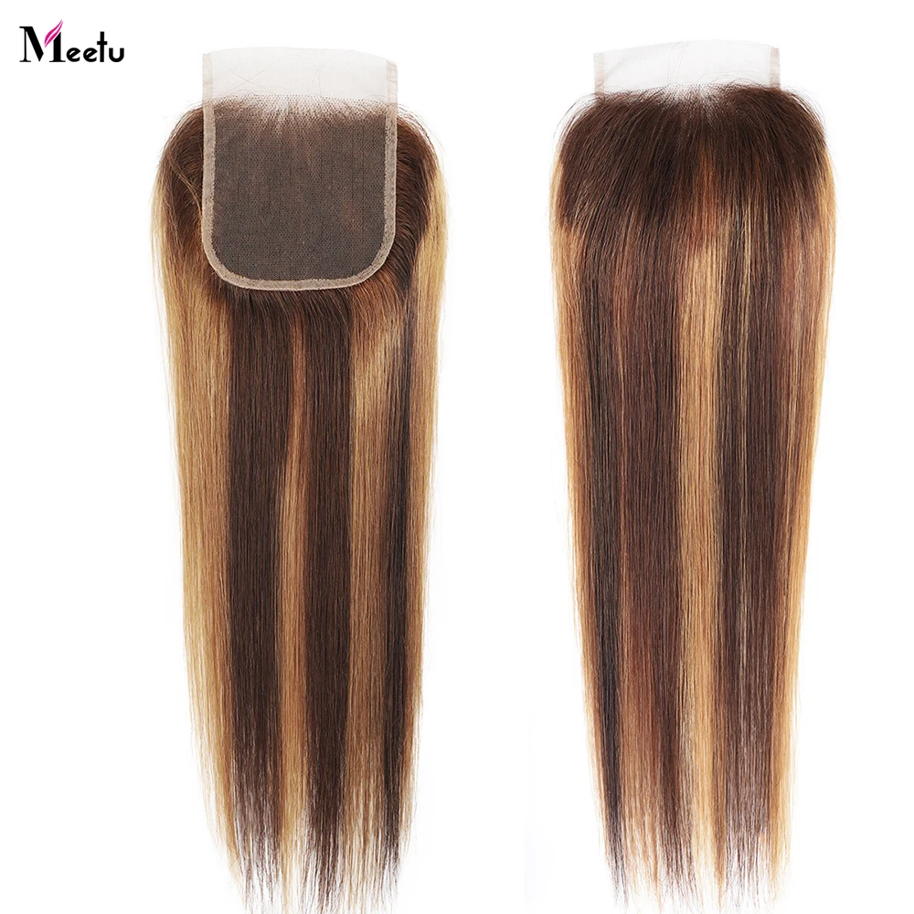 Meetu Brazilian Ombre Hair 4x4 5x5 Lace Closure P4/27 Human Hair Closure Free Part Highlight Color Remy Hair Weave
Meetu Brazilian Ombre Hair 4x4 5x5 Lace Closure P4/27 Human Hair Closure Free Part Highlight Color Remy Hair Weave