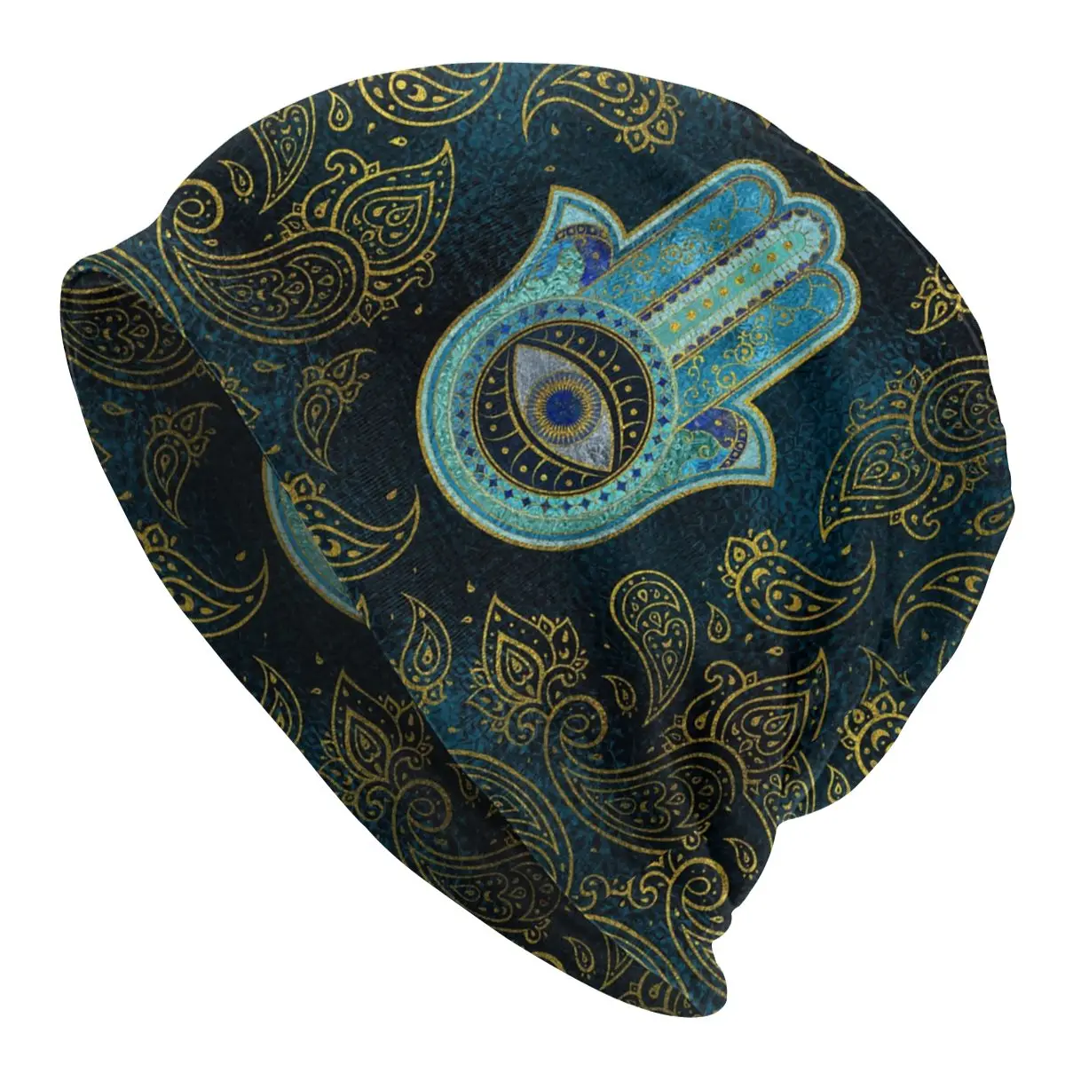 Decorative Hamsa Hand Paisley Hamsa Hand of Fatima Caps Street Skullies Beanies Hats Female Spring Warm Dual-use Bonnet Knit Hat
Decorative Hamsa Hand Paisley Hamsa Hand of Fatima Caps Street Skullies Beanies Hats Female Spring Warm Dual-use Bonnet Knit Hat