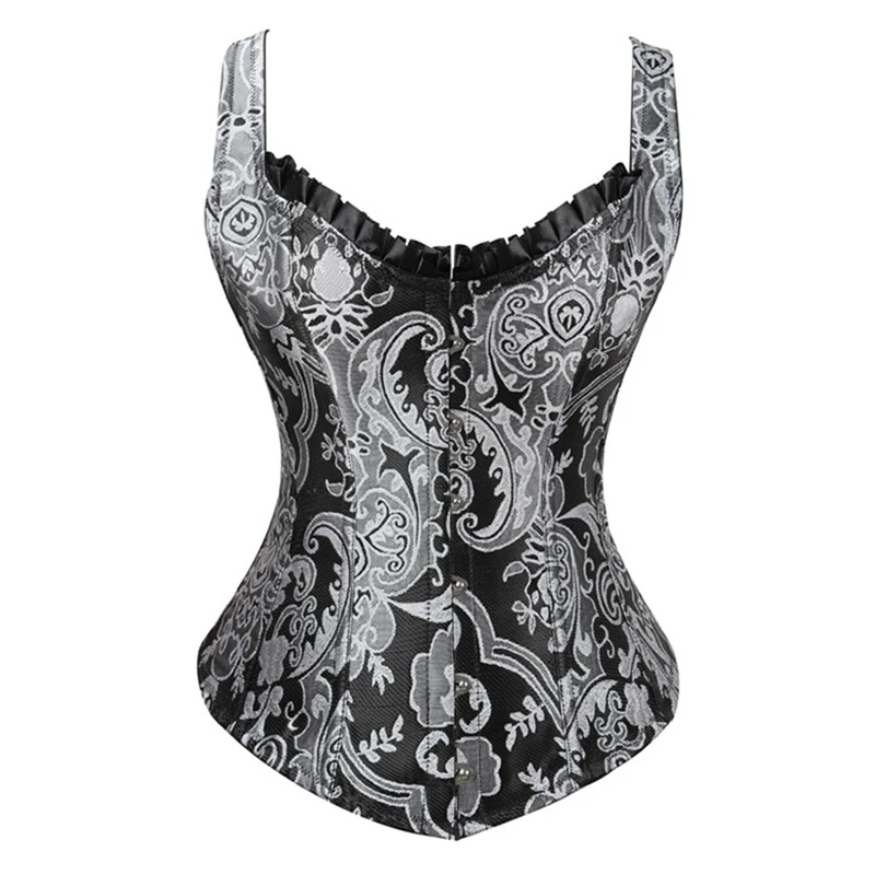 Women Shoulder Straps Overbust Corset Top Gothic Clothes Steampunk Exotic Sexy Lingerie Waist Trainer Body Shaper Corselet
Women Shoulder Straps Overbust Corset Top Gothic Clothes Steampunk Exotic Sexy Lingerie Waist Trainer Body Shaper Corselet