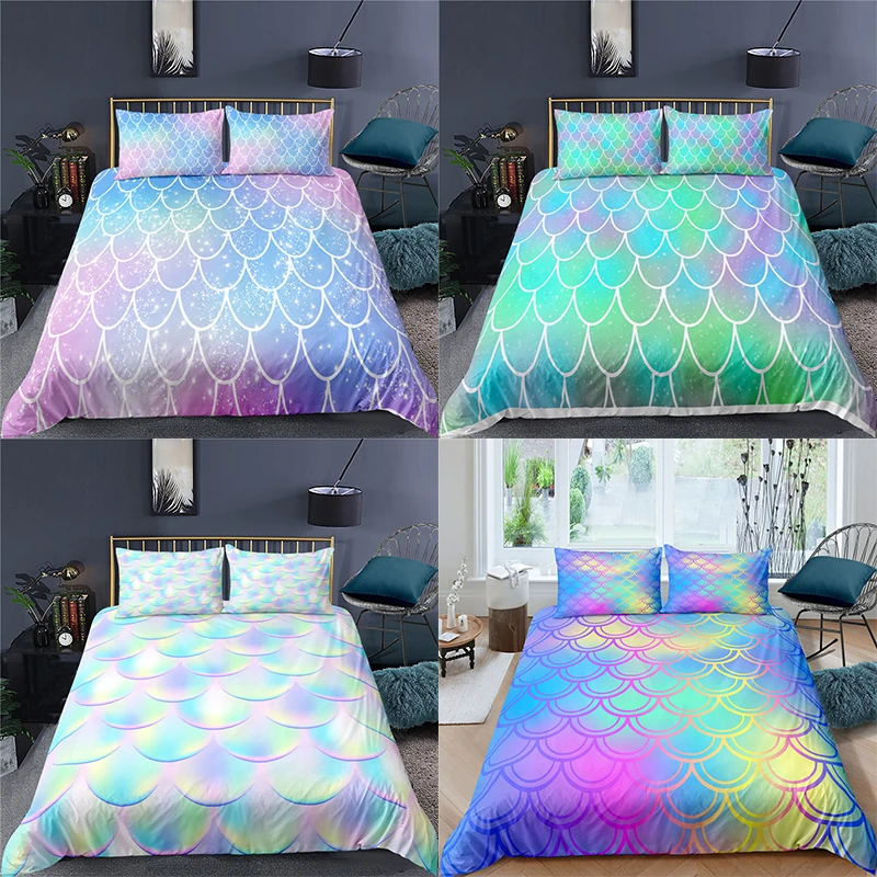 Home Textile Luxury 3D Mermaid Print 2/3Pcs Comfortable Duvet Cover Pillowcase Bedding Sets Single Queen and King EU/US/AU Size
Home Textile Luxury 3D Mermaid Print 2/3Pcs Comfortable Duvet Cover Pillowcase Bedding Sets Single Queen and King EU/US/AU Size