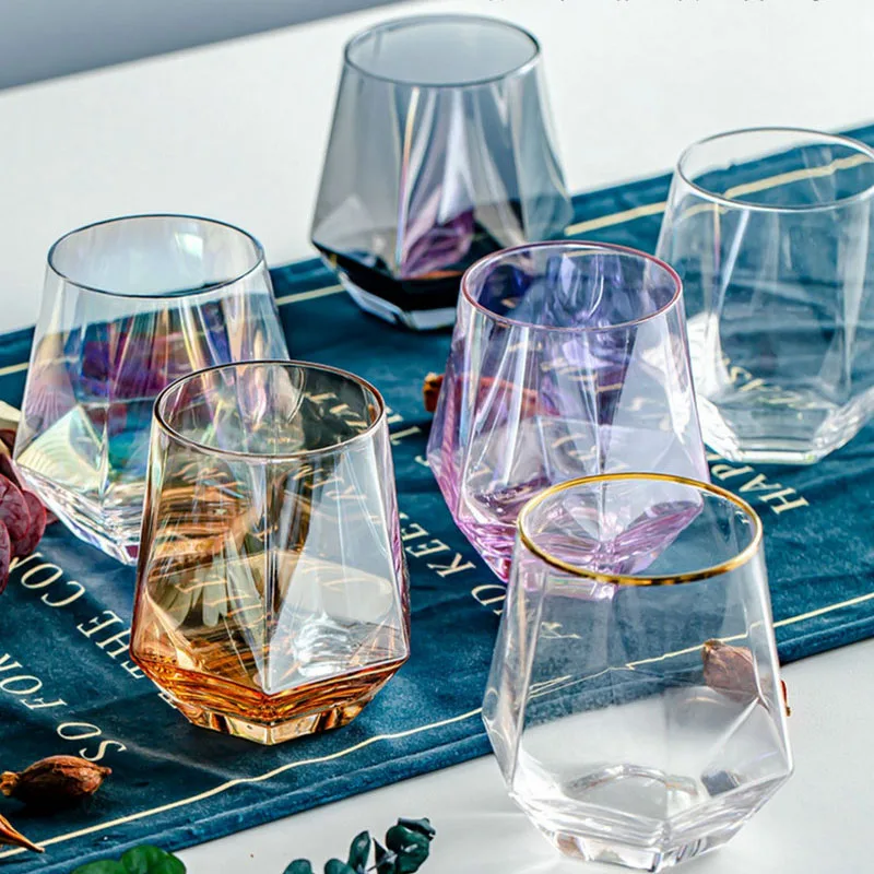 Colourful Whiskey Glass Diamond Crystal Glass Cup Heat-resistant Transparent Coffee Milk Tea Mug Home Bar Glass Cup For Gift
Colourful Whiskey Glass Diamond Crystal Glass Cup Heat-resistant Transparent Coffee Milk Tea Mug Home Bar Glass Cup For Gift