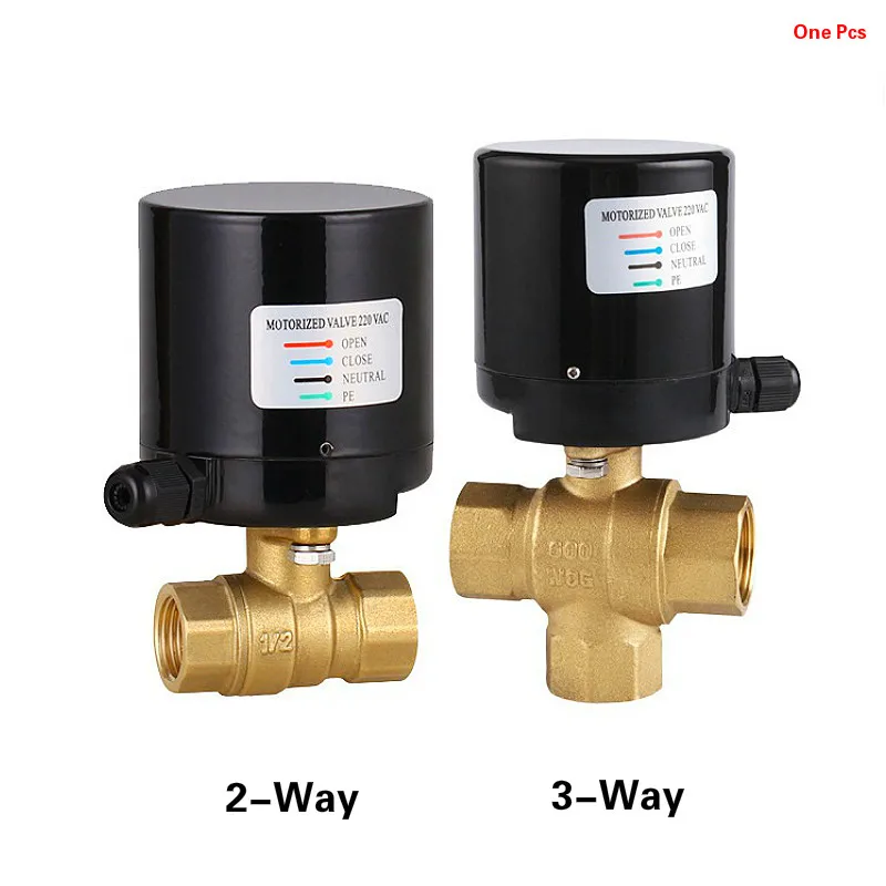 Ball Valve AC 220V Brass Electric Motorized Ball Valve 2 Way 3-Way 1/2 3/4 1 inch Thread Electric Brass Ball Valve 1.6MPa
Ball Valve AC 220V Brass Electric Motorized Ball Valve 2 Way 3-Way 1/2 3/4 1 inch Thread Electric Brass Ball Valve 1.6MPa
