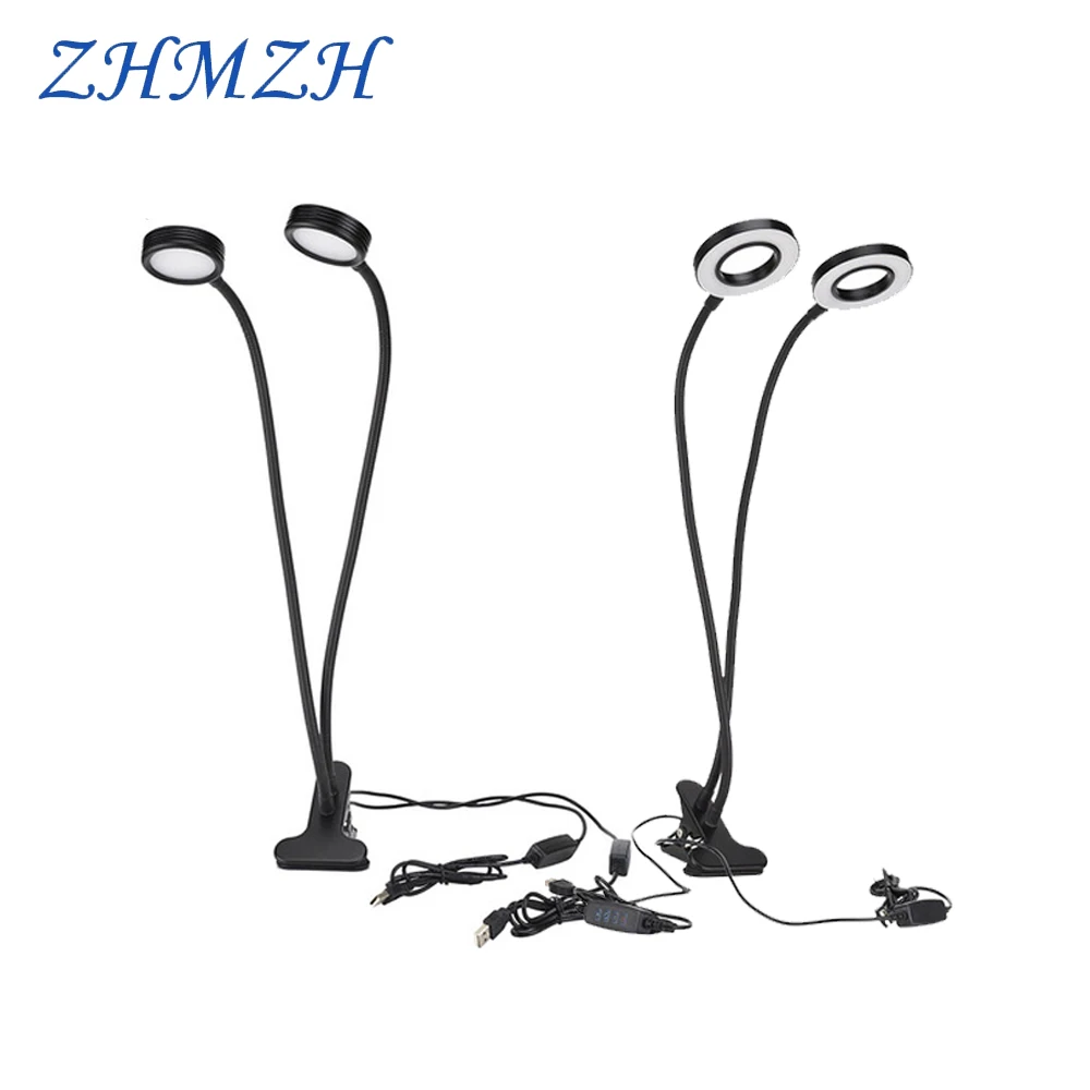 10W 12W Flexible Double Heads LED Desk Lamps USB LED Selfie Ring Lamp Reading Light with Clip Work DC5V 3000K 6500K
10W 12W Flexible Double Heads LED Desk Lamps USB LED Selfie Ring Lamp Reading Light with Clip Work DC5V 3000K 6500K