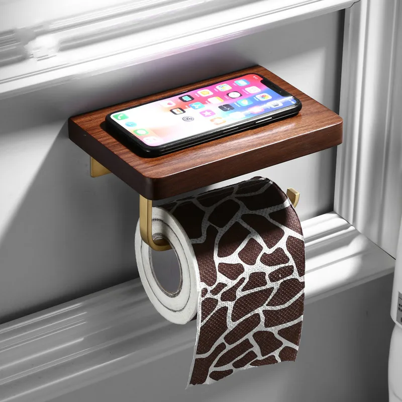 Держатель для туалетной бумаги ZGRK, настенный держатель для туалетной бумаги, черный ореховый деревянный держатель для ванной комнаты, креативный держатель для бумажных полотенец, столешница
Держатель для туалетной бумаги ZGRK, настенный держатель для туалетной бумаги, черный ореховый деревянный держатель для ванной комнаты, креативный держатель для бумажных полотенец, столешница