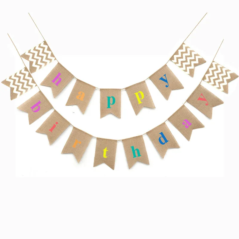 10sets/pack 2.8m Decoration Flag HAPPY BIRTHDAY New Style Colored Banners Linen Cloth Swallowtail Fishtail Flag
10sets/pack 2.8m Decoration Flag HAPPY BIRTHDAY New Style Colored Banners Linen Cloth Swallowtail Fishtail Flag