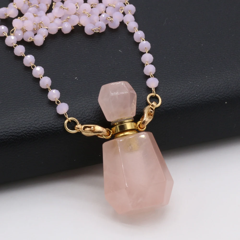 Natural Semi-precious Stone Powder Crystal Perfume Bottle Boutique Pendant Making DIY Fashion Charm Necklace Jewelry
Natural Semi-precious Stone Powder Crystal Perfume Bottle Boutique Pendant Making DIY Fashion Charm Necklace Jewelry