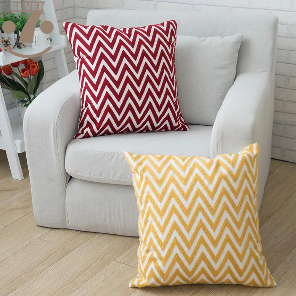 Cute Red/Yellow Color Crocheted Pure Cotton Fabric Geometric Design Embroidery 45x45cm Square PillowCase Decorative Pillow Cover
Cute Red/Yellow Color Crocheted Pure Cotton Fabric Geometric Design Embroidery 45x45cm Square PillowCase Decorative Pillow Cover