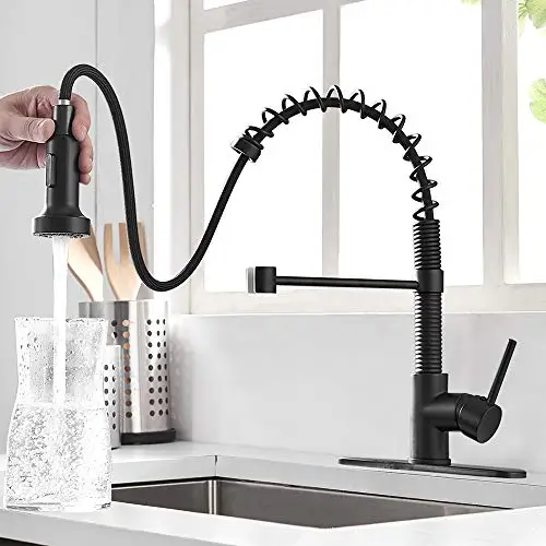 Black Kitchen Faucet, Modern Spring Kitchen Sink Faucet With Dropper Sprayer, Single Handle Pull Out Kitchen Faucet With
Black Kitchen Faucet, Modern Spring Kitchen Sink Faucet With Dropper Sprayer, Single Handle Pull Out Kitchen Faucet With