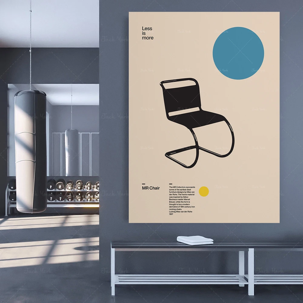 Poster MR Chair, Ludwig Mies van der Rohe, Minimal Furniture Design Bauhaus Design
Poster MR Chair, Ludwig Mies van der Rohe, Minimal Furniture Design Bauhaus Design