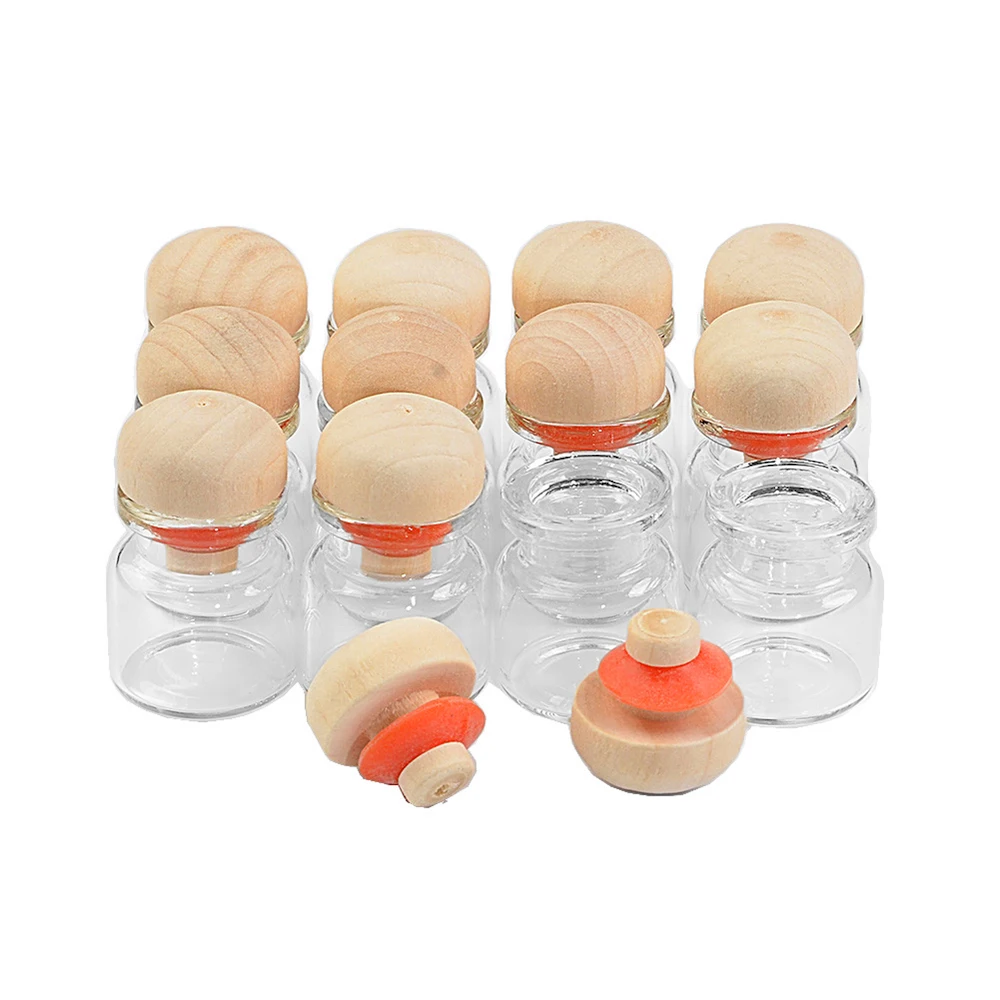 100Pcs 4ml Fine Workmanship Glass Vials With Hard Wood Rubber Stoppers Delicate Practical Craft Travel Sub Bottling
100Pcs 4ml Fine Workmanship Glass Vials With Hard Wood Rubber Stoppers Delicate Practical Craft Travel Sub Bottling