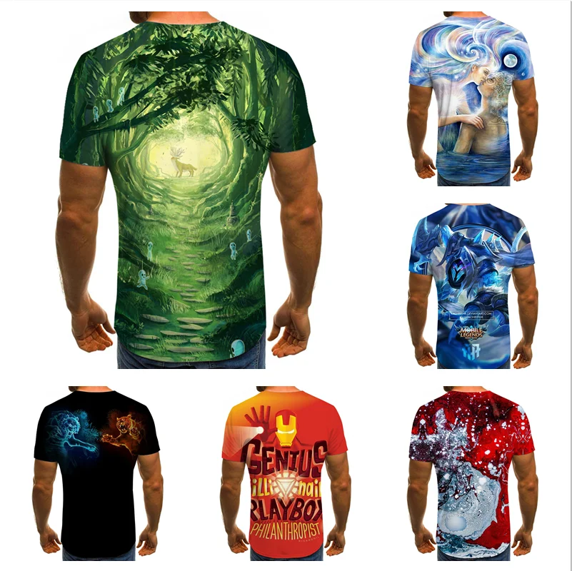 2021 summer new 3D printing breathable casual T-shirt men's new short sleeve T-shirt fun casual fashion colorful T-shirt
2021 summer new 3D printing breathable casual T-shirt men's new short sleeve T-shirt fun casual fashion colorful T-shirt