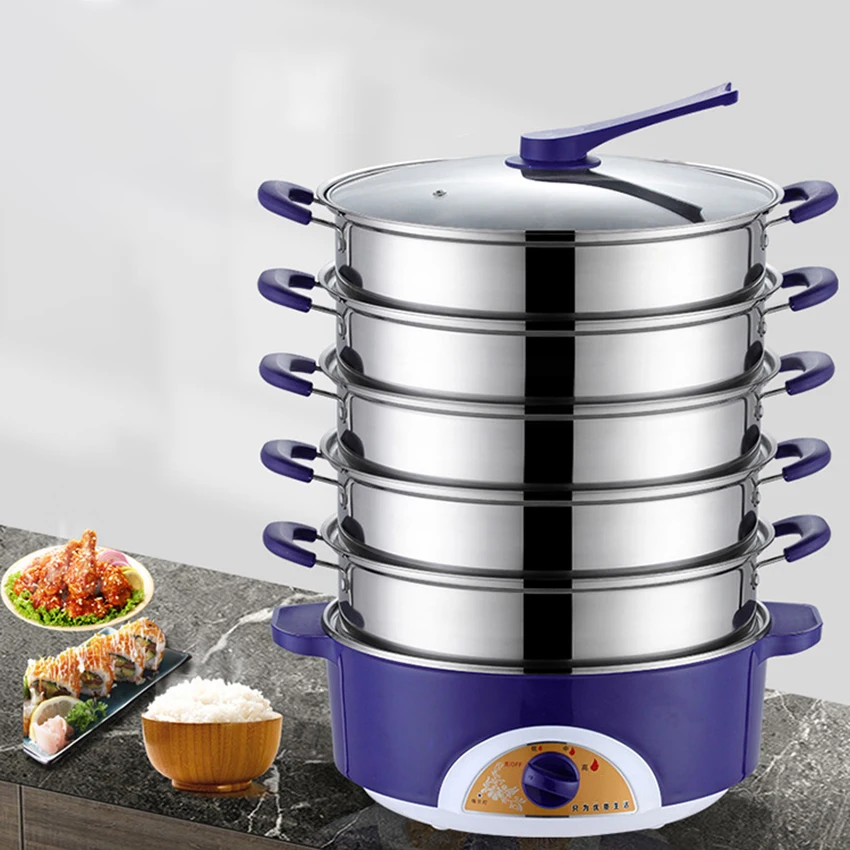 4/5/6 Layers 1500W Electric Food Steamer Multifunctional Stainless Steel Steamer Pot Household Kitchen Instant Steam Cooker 220V
4/5/6 Layers 1500W Electric Food Steamer Multifunctional Stainless Steel Steamer Pot Household Kitchen Instant Steam Cooker 220V