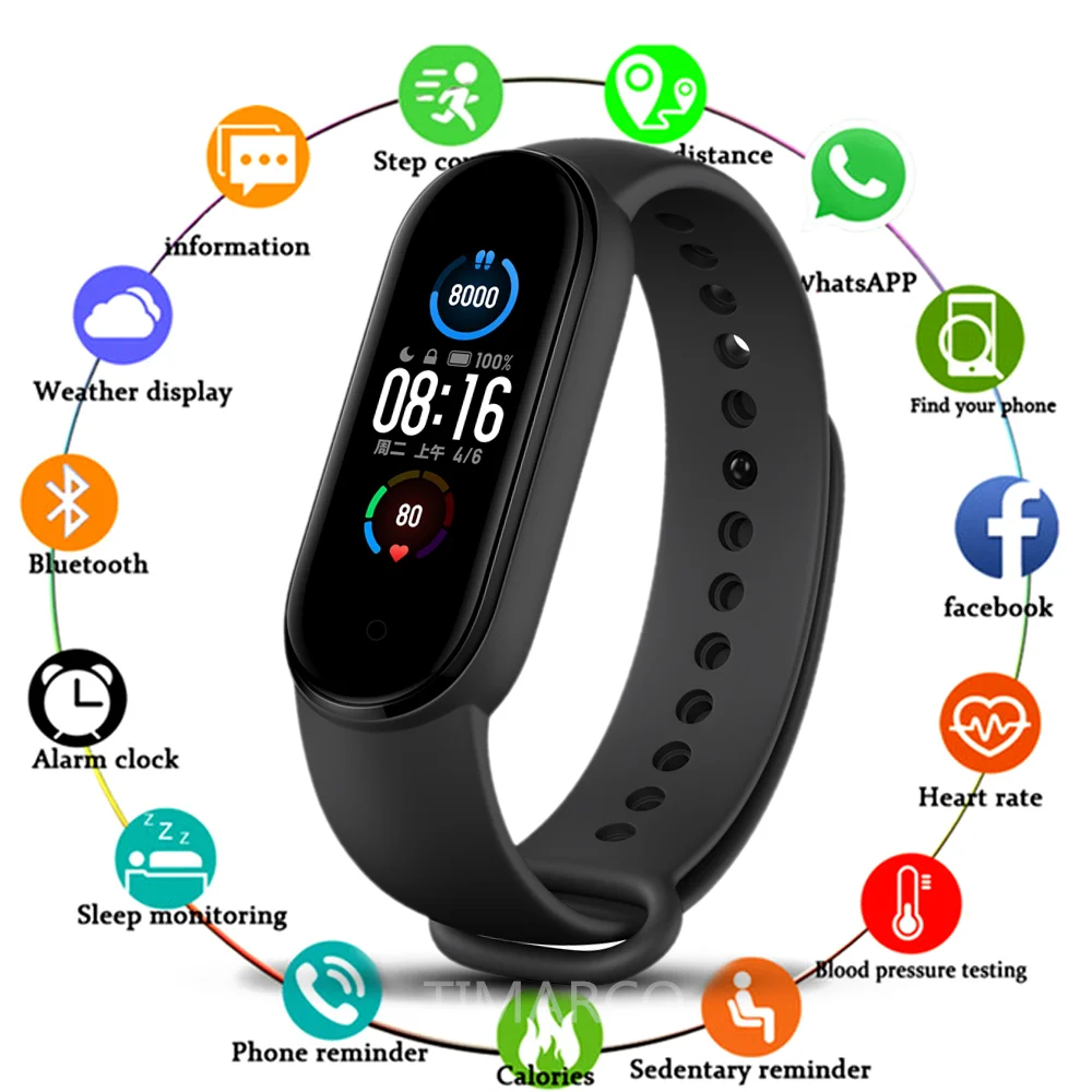 M5 Smart Watch Men Women Heart Rate Smartband Fitness Tracker Smartwatch Band 5 Sport Watch Smart Bracelet for IOS Android
M5 Smart Watch Men Women Heart Rate Smartband Fitness Tracker Smartwatch Band 5 Sport Watch Smart Bracelet for IOS Android