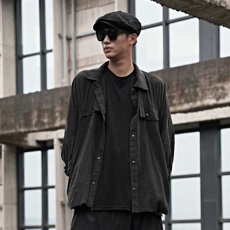Men's new Japanese dark classic ruffled design youth fashion trend loose large size casual shirt
Men's new Japanese dark classic ruffled design youth fashion trend loose large size casual shirt