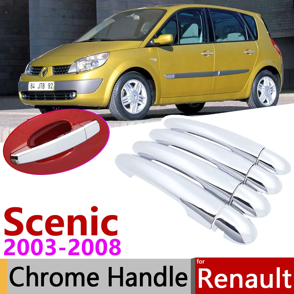 for Renault Scenic II MK2 2003~2008 Chrome Door Handle Cover Car Accessories Stickers Trim Set of 4Door 2004 2005 2006 2007
for Renault Scenic II MK2 2003~2008 Chrome Door Handle Cover Car Accessories Stickers Trim Set of 4Door 2004 2005 2006 2007