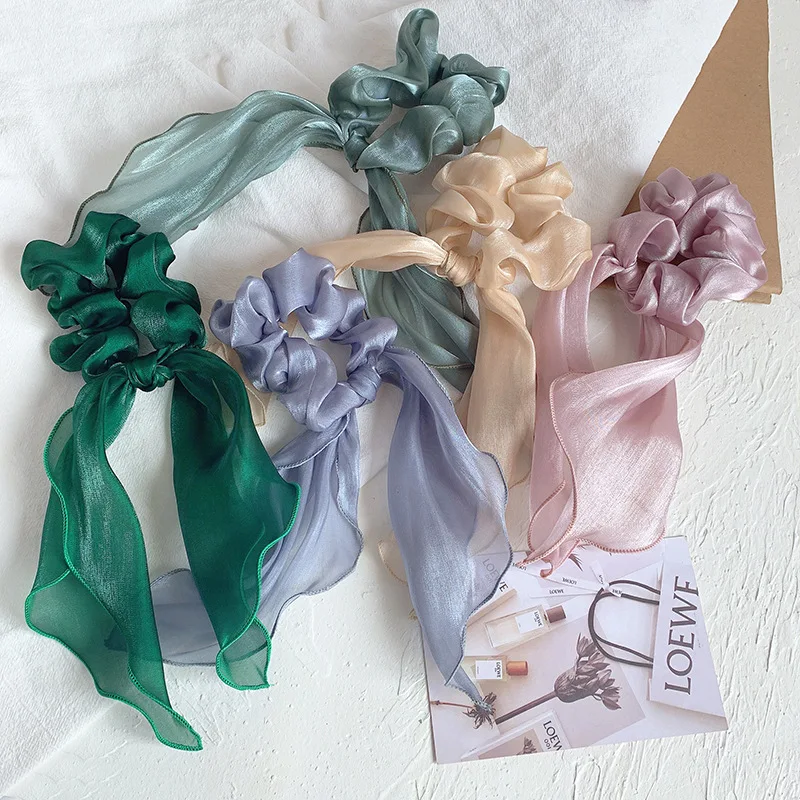Pure Color Satin Silk Bow Hair Scrunchies Hair Ties Korean Rope Rubber Bands Ponytail Holder Girls Hair Accessories For Women
Pure Color Satin Silk Bow Hair Scrunchies Hair Ties Korean Rope Rubber Bands Ponytail Holder Girls Hair Accessories For Women