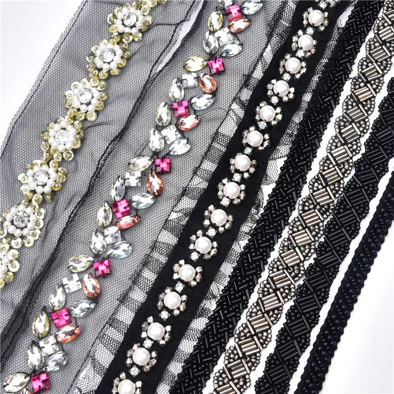 2 Yard Rhinestone Lace Ribbon Beaded Mesh Chain Trimming Fabric Diy Embroidered Collar Decoration Sew On Clothing Wedding Dress
2 Yard Rhinestone Lace Ribbon Beaded Mesh Chain Trimming Fabric Diy Embroidered Collar Decoration Sew On Clothing Wedding Dress