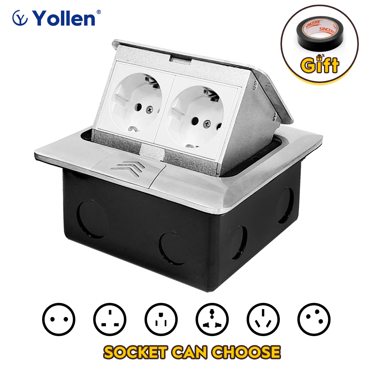 All Metal Panel EUR Standard Pop Up Floor Socket 2 Way Electric Outlet Table Desk Wall Can Install Kitchen Workshop UK/US/FR
All Metal Panel EUR Standard Pop Up Floor Socket 2 Way Electric Outlet Table Desk Wall Can Install Kitchen Workshop UK/US/FR