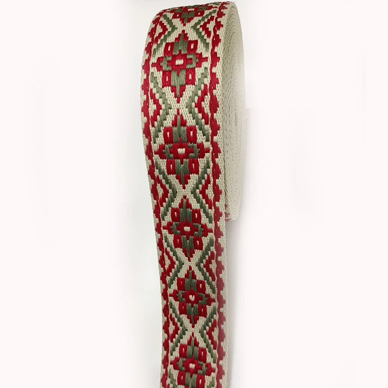New Design 2" Woven Jacquard Webbing Strap For Bag High Quality 50mm Red/Green/Beige Color
New Design 2" Woven Jacquard Webbing Strap For Bag High Quality 50mm Red/Green/Beige Color