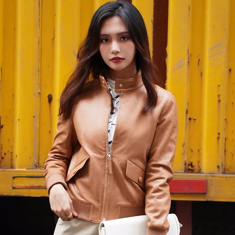 Genuine Leather Jacket Women 2020 Slim Korean Fashion Leather Jackets Spring Autumn Sheepskin Coat Chaqueta Mujer
Genuine Leather Jacket Women 2020 Slim Korean Fashion Leather Jackets Spring Autumn Sheepskin Coat Chaqueta Mujer