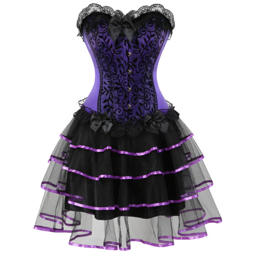 Корсетные платья, сексуальный атласный кружевной накладной корсет, бюстье с юбкой, комплект-пачка, бурлеск, танцовщица, карнавальный костюм, большие размеры S-6XL
Корсетные платья, сексуальный атласный кружевной накладной корсет, бюстье с юбкой, комплект-пачка, бурлеск, танцовщица, карнавальный костюм, большие размеры S-6XL