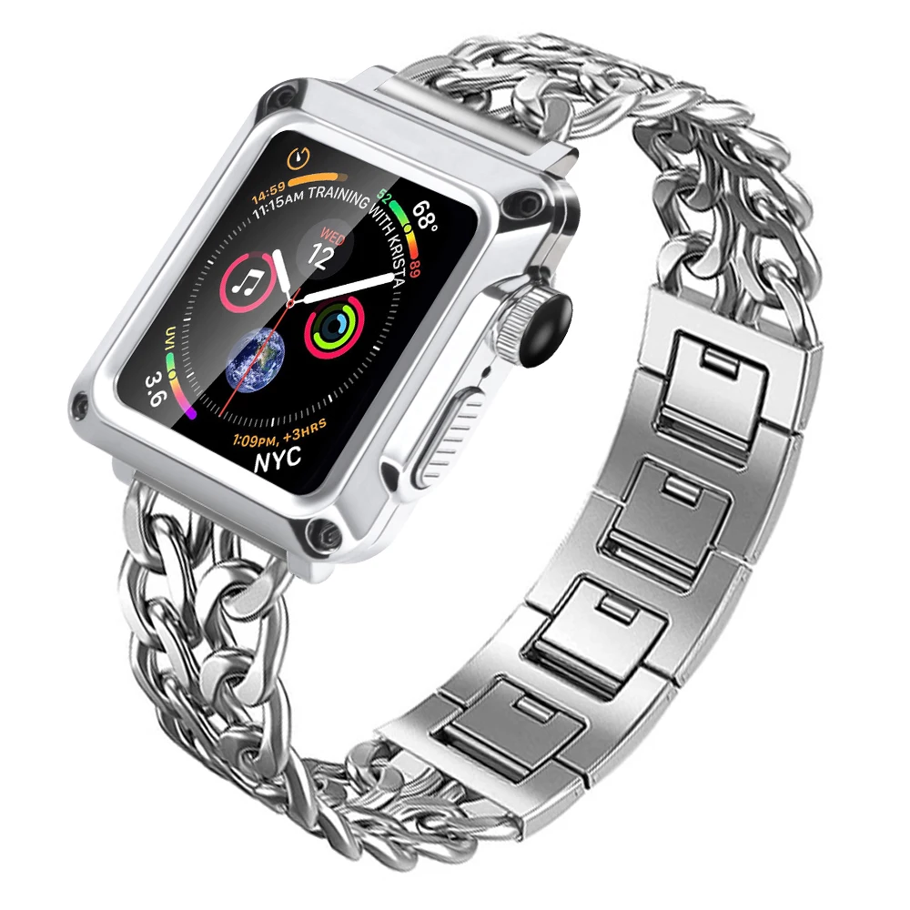 Металлический чехол + ремешок для Apple Watch, из нержавеющей стали, для iWatch SE 6, 5, 4, 3
Металлический чехол + ремешок для Apple Watch, из нержавеющей стали, для iWatch SE 6, 5, 4, 3