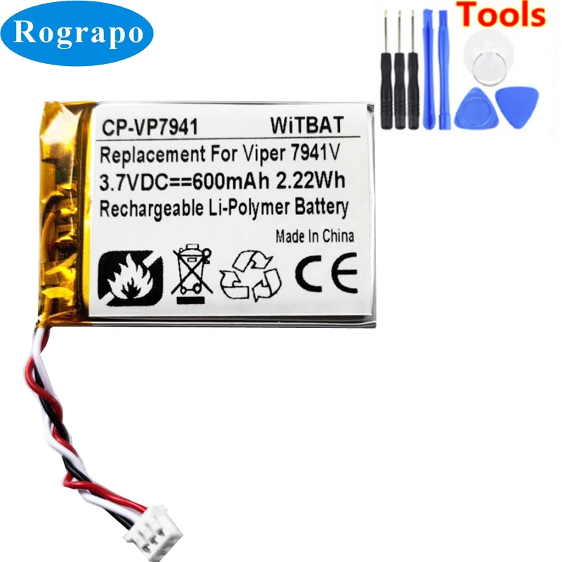 Новый аккумулятор для Viper 7941 в, 7944 в, 7945 в; Python 7941P, 7944P, 7945P;Clifford 7941X, 7944X, 7945X аккумулятор 600 мАч с 3-проводным разъемом
Новый аккумулятор для Viper 7941 в, 7944 в, 7945 в; Python 7941P, 7944P, 7945P;Clifford 7941X, 7944X, 7945X аккумулятор 600 мАч с 3-проводным разъемом