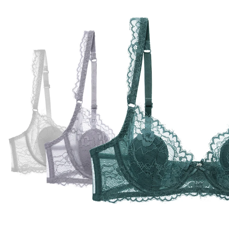Embroidery Lace Bra Top Sexy Lingerie Thin Transparent Bras For Women Underwire Push Up Female Underwear Plus Size Brassiere C D
Embroidery Lace Bra Top Sexy Lingerie Thin Transparent Bras For Women Underwire Push Up Female Underwear Plus Size Brassiere C D