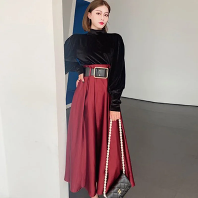 Women Black Hepburn Skirt 2021 New Fashion Spring Autumn High Waist Vintage Female A-Line Skirts LJ3096
Women Black Hepburn Skirt 2021 New Fashion Spring Autumn High Waist Vintage Female A-Line Skirts LJ3096