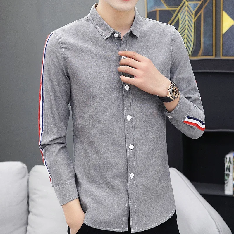 Men's New Style Solid Color Long Sleeve Soft Casual Three Bars Color Design Cardigan Lapel Shirts Comfortable High-end Fashion
Men's New Style Solid Color Long Sleeve Soft Casual Three Bars Color Design Cardigan Lapel Shirts Comfortable High-end Fashion