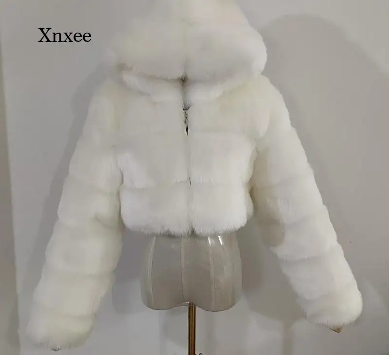 Winter Faux Fur Coat Women Fashion Fluffy Zipper Hooded Warm Short Jacket Fashion Warm Women Jacket
Winter Faux Fur Coat Women Fashion Fluffy Zipper Hooded Warm Short Jacket Fashion Warm Women Jacket