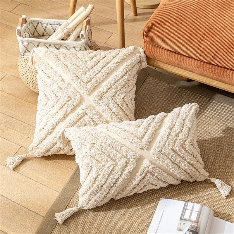 Boho Style Tufted Cushion Cover 45x45cm/30x50cm Pillow Cover Sofa Bed Tassles Yellow Beige Pillow Case For Home Decoration
Boho Style Tufted Cushion Cover 45x45cm/30x50cm Pillow Cover Sofa Bed Tassles Yellow Beige Pillow Case For Home Decoration