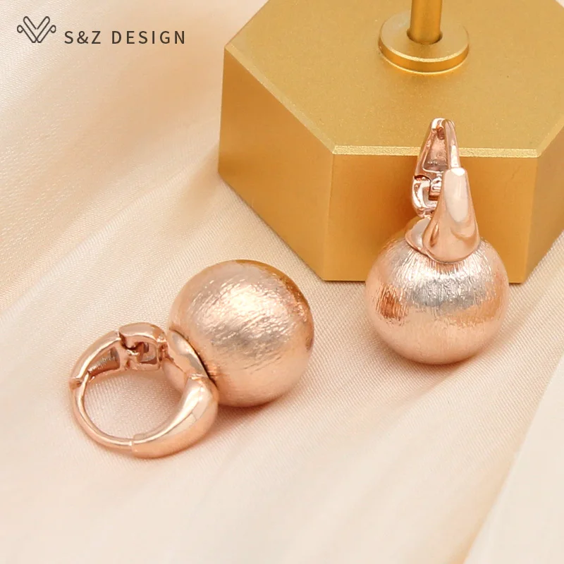 S&Z DESIGN New Rose Gold Color Round Metal Dangle Earrings For Women Daily Party Fashion Jewelry Gift
S&Z DESIGN New Rose Gold Color Round Metal Dangle Earrings For Women Daily Party Fashion Jewelry Gift
