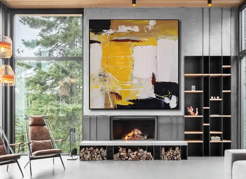 Handmade Canvas Painting Yellow Art Modern Minimalist Decorative Painting Office Painting Large Size Pictures For Home Design
Handmade Canvas Painting Yellow Art Modern Minimalist Decorative Painting Office Painting Large Size Pictures For Home Design