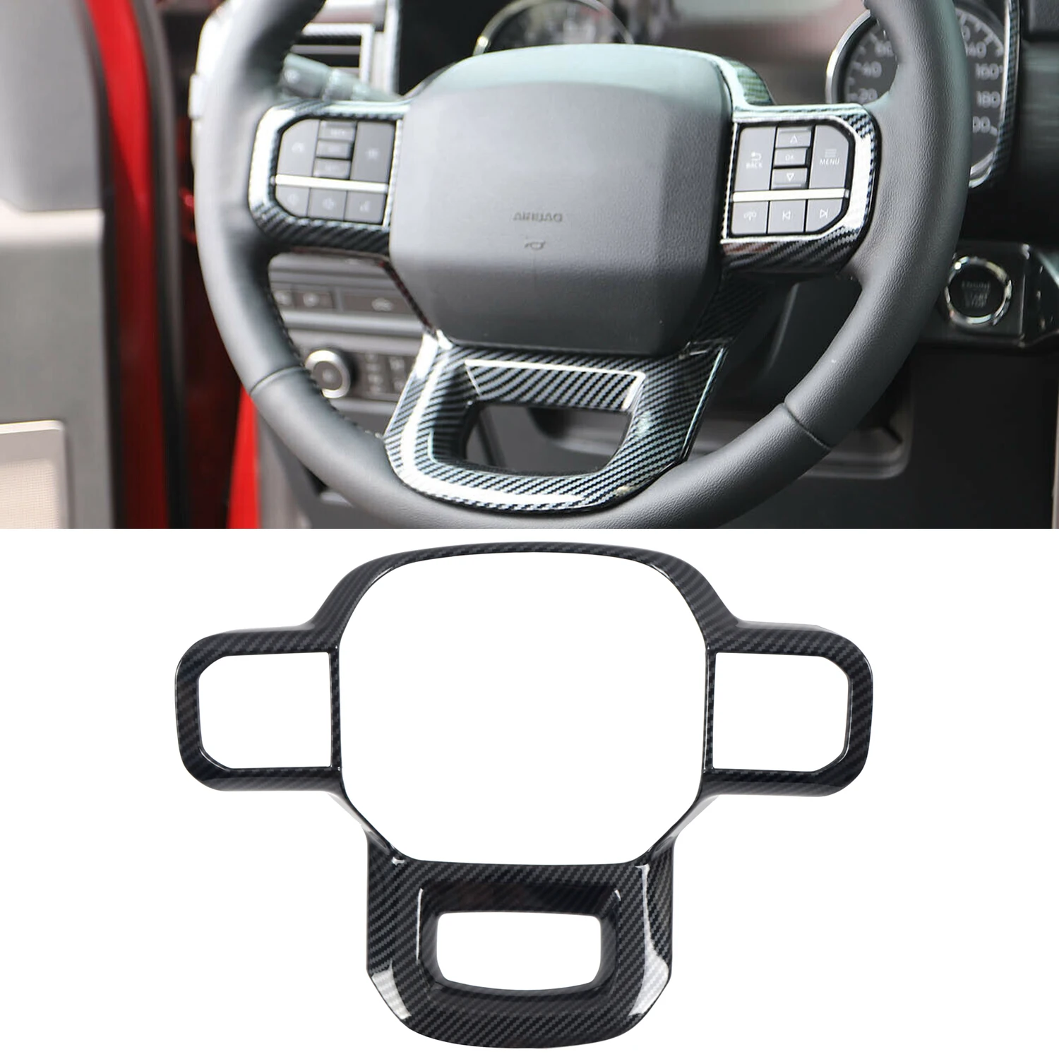 Car Accessories for Ford F-150 F150 2021 2022 Carbon Fiber Painted Steering Wheel Decoration Cover Trim
Car Accessories for Ford F-150 F150 2021 2022 Carbon Fiber Painted Steering Wheel Decoration Cover Trim