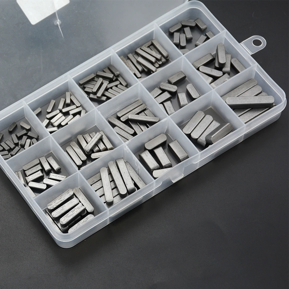 175PCS/Box 3mm 4mm 5mm 6mm Type A Round Ended Feather Key Parallel Drive Shaft Keys Set Hardware
175PCS/Box 3mm 4mm 5mm 6mm Type A Round Ended Feather Key Parallel Drive Shaft Keys Set Hardware