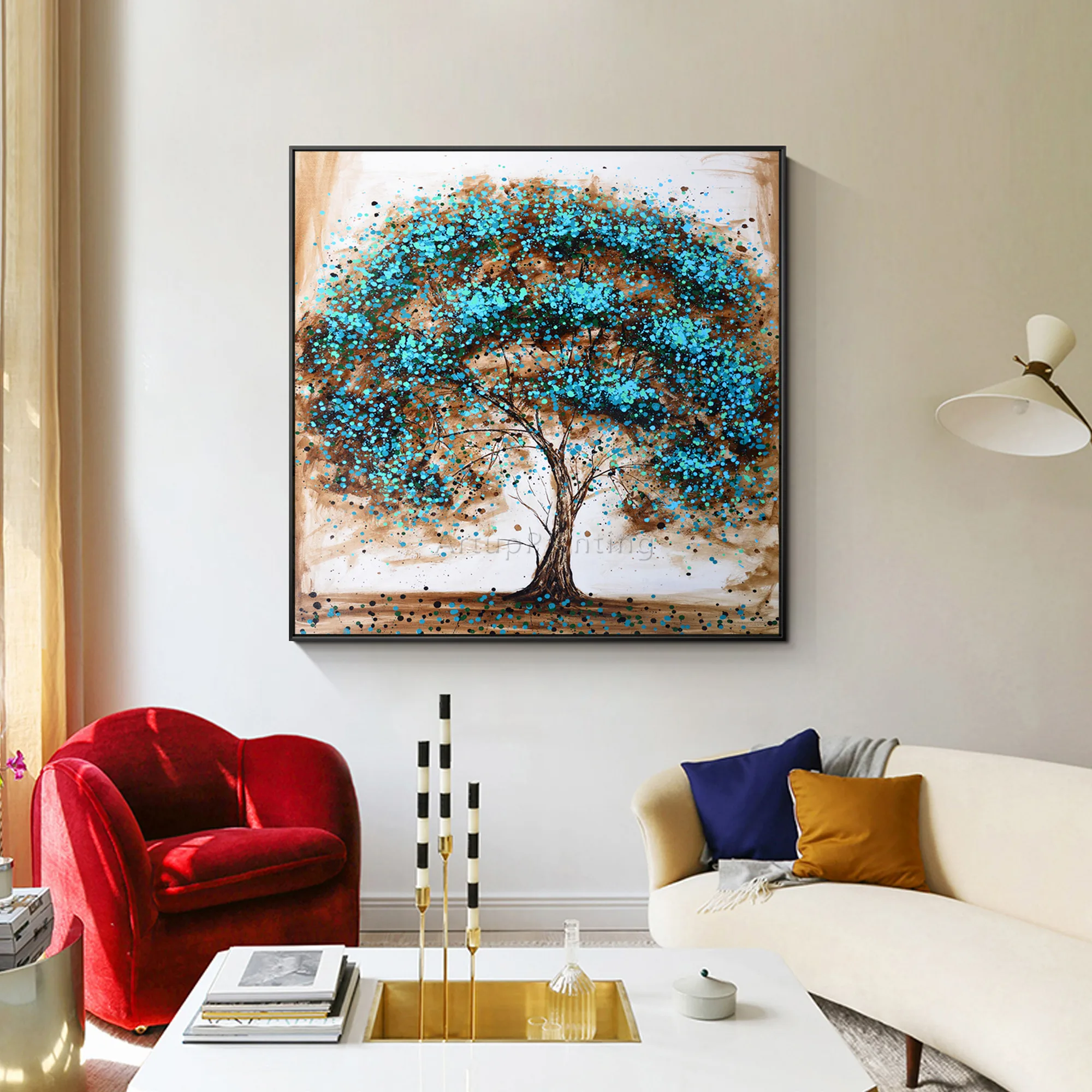 Modern Abstract Large Blue Green Tree On Canvas Large Handmade Original Acrylic texture Wall Art Living room Home decor poster
Modern Abstract Large Blue Green Tree On Canvas Large Handmade Original Acrylic texture Wall Art Living room Home decor poster