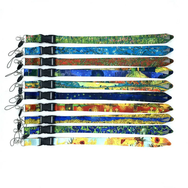 Hot 100pcs Van Gogh lanyard for buttons phone Cool Neck Strap Monet lanyard for camera whistle ID badge cute gifts
Hot 100pcs Van Gogh lanyard for buttons phone Cool Neck Strap Monet lanyard for camera whistle ID badge cute gifts