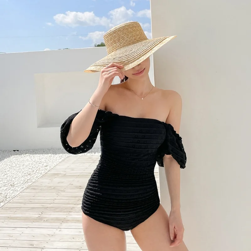 Sexy Off Shoulder Lace Swimwear Short Sleeve Monokini Swim Bodysuit Women One Piece Swimsuit Beach Push Up Bathing Suit
Sexy Off Shoulder Lace Swimwear Short Sleeve Monokini Swim Bodysuit Women One Piece Swimsuit Beach Push Up Bathing Suit